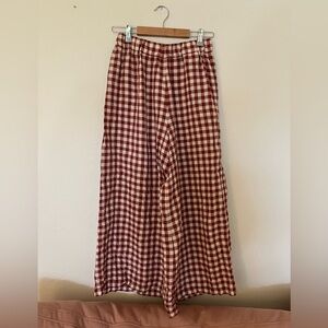Worn Once Not Perfect Linen WELS in Marsala Gingham